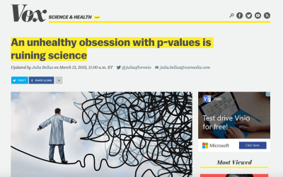 Vox: An unhealthy obsession with p-values is ruining science