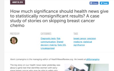 Health News Review: How much significance should health news give to statistically nonsignificant results?